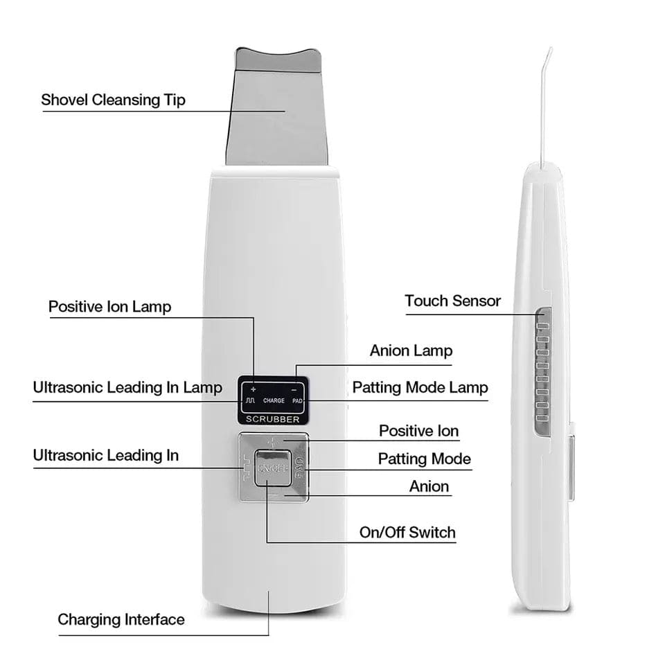 Ultrasonic Skin Scrubber, Cavitation Vibration Peeling Massager, Acne Blackhead Remover, Deep Clean Beauty Instrument Device, Acne Exfoliating Peeling Spatula, Deep Face Cleaning Pore Cleaner Tool, Exfoliation Grease Blackhead Extractor Lifting Device Ultrasonic Skin Scrubber, Cavitation Vibration Peeling Massager, Acne Blackhead Remover, Deep Clean Beauty Instrument Device, Acne Exfoliating Peeling Spatula, Deep Face Cleaning Pore Cleaner Tool, Exfoliation Grease Blackhead Extractor Lifting Device